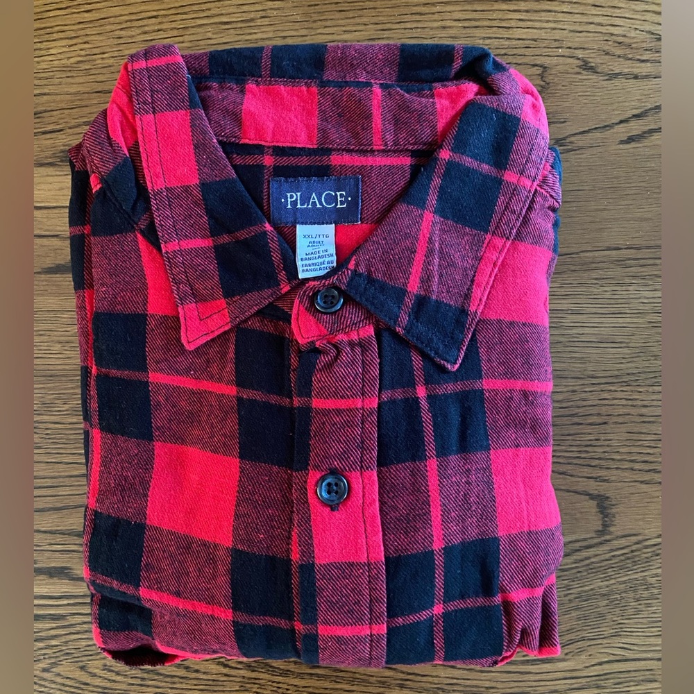 NWT Men’s red buffalo plaid flannel shirt
